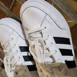 adidas Originals White and Black Athletic Shoes